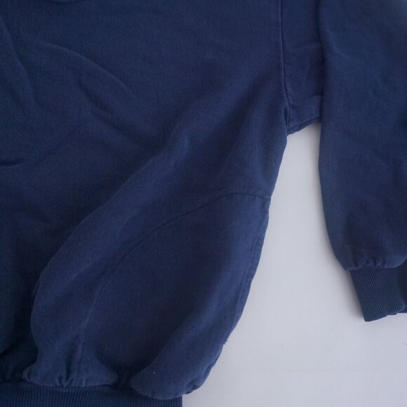 Vintage '90S Wek Navy Denim Boxy Collared Light Weight Sweater Medium (2) - Picture 5 of 9